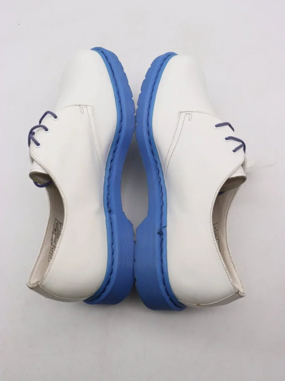 Doc Dr. Martens Men’s Size 14 White Leather Blue Oxford Shoes 13149